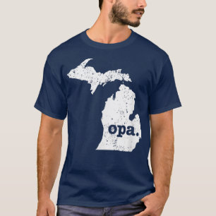 Camiseta Mens Opa T Michigan T Abuelo Alemán T