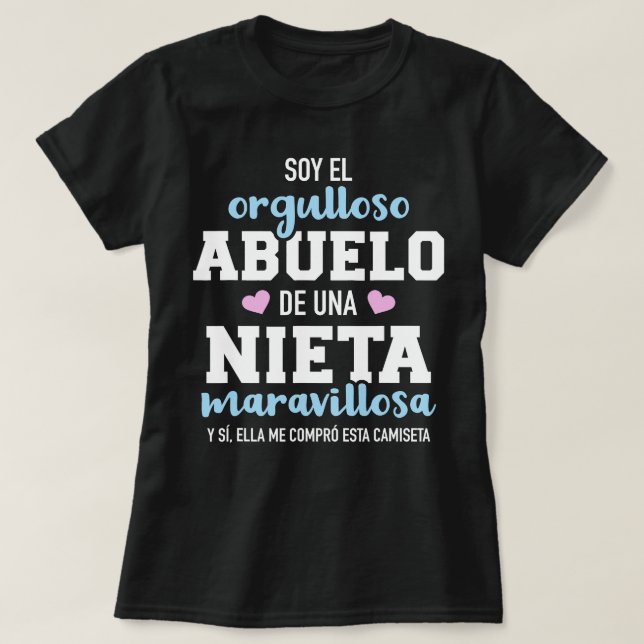 Camiseta Mens Orgulloso Abuso de una nieta maravillosa T-S (Diseño del anverso)