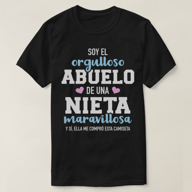 Camiseta Mens Orgulloso Abuso de una nieta maravillosa T-S (Diseño del anverso)