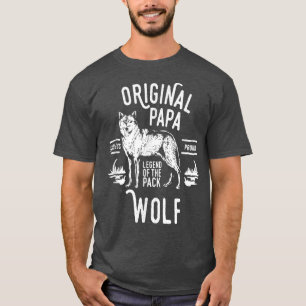 Camiseta Mens Original Papa Wolf, Leader of the Pack, Fathe