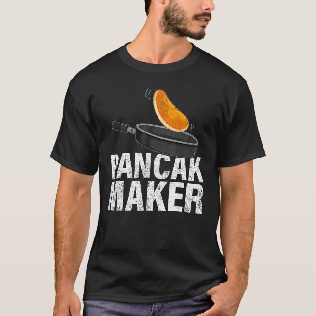 Camiseta Mens Pancake Maker Desayuno Alimentos Pancake Fath (Anverso)