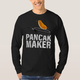 Camiseta Mens Pancake Maker Desayuno Alimentos Pancake Padr