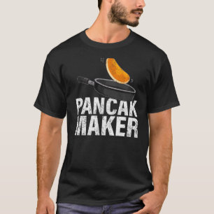 Camiseta Mens Pancake Maker Desayuno Alimentos Pancake Padr