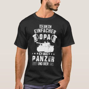 Camiseta Mens Panzer Opa Beer Tanque Driv de las Fuerzas Ar