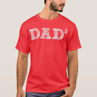 Camiseta Mens Papá3, Tres Niños, Día del Padre, Padre de Th