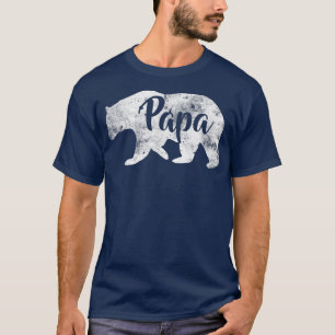 Camiseta Mens Papa Bear Awesome Camping Father's Tee