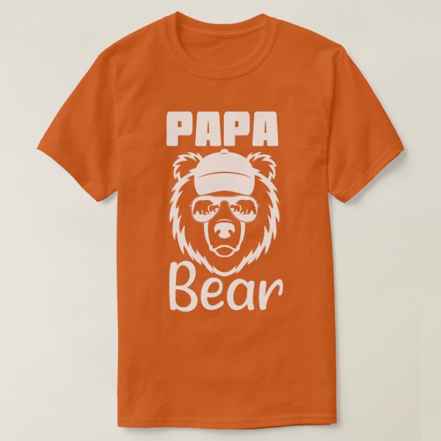 Camiseta Mens Papa Bear gafas de sol Papá cosecha (Diseño del anverso)