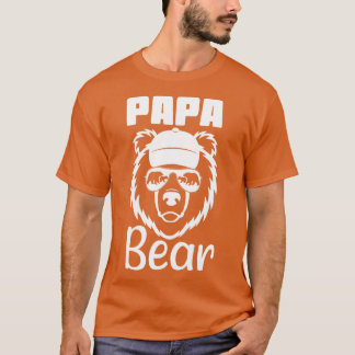Camiseta Mens Papa Bear gafas de sol Papá cosecha