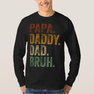 Camiseta Mens Papa Daddy Dad Dad Bruh Daddy Y Yo Chica Dad