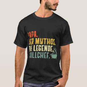 Camiseta Mens Papa der Mythos Grillmeister Papa Grilling Da