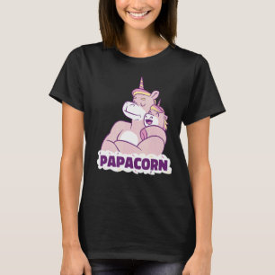 Camiseta Mens Papacorn Padre Daughter Unicorn Dadacorn