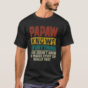 Camiseta Mens Papaw conoce todo el viejo amante del Papaw