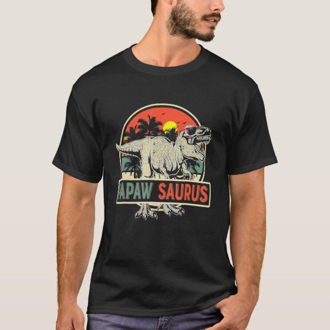 Camiseta Mens Papawsaurus Rex Dinosaur Papaw Saurus Padre (Anverso)