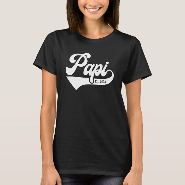 Camiseta Mens Papi Est 2024 Pronto Será Nuevo Papi Funny Fa (Anverso)
