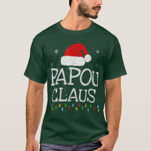 Camiseta Mens Papou Claus Xmas Santa Hat Navidades