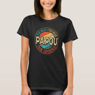 Camiseta Mens Papou El Mejor Sabio El Abuelo De La Leyenda