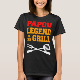 Camiseta Mens Papou Leyenda De La Parrillada Graciosa Del G