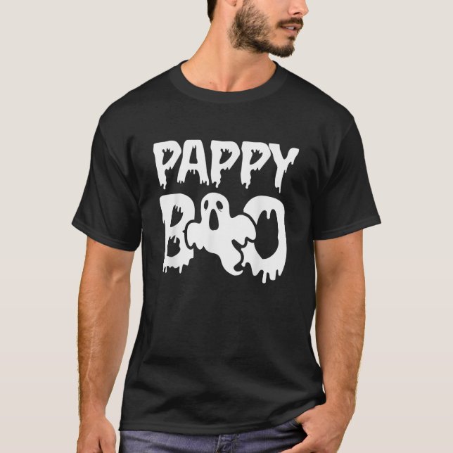 Camiseta Mens Pappy Boo Matching Family Halloween  (Anverso)