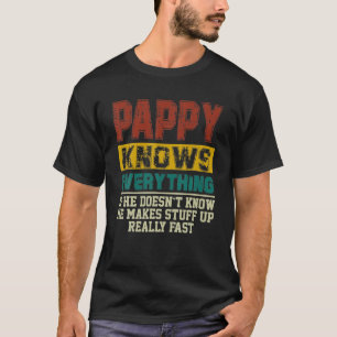 Camiseta Mens Pappy conoce todo el amante de la papa vintag