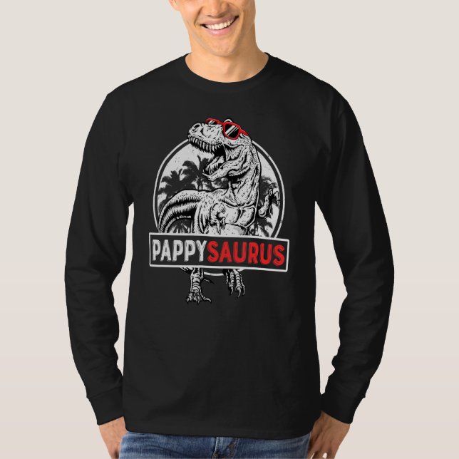 Camiseta Mens Pappysaurus Rex Dinosaur Pappy Saurus Padre (Anverso)