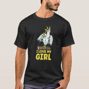 Camiseta Mens Parakeet Parrot I Love My Chicas Parrots