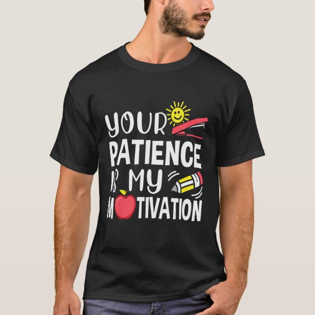 Camiseta Mens  Paraprofessional Patience My Motivation Para (Anverso)