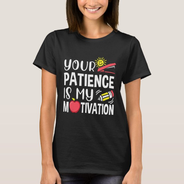 Camiseta Mens  Paraprofessional Patience My Motivation Para (Anverso)