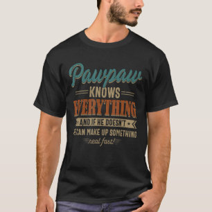 Camiseta Mens Pawpaw conoce todo el abuelo 60 por grasa
