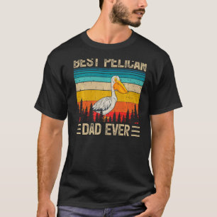 Camiseta Mens Pelican Bird Vintage Mejor Papá Pelicano Nunc