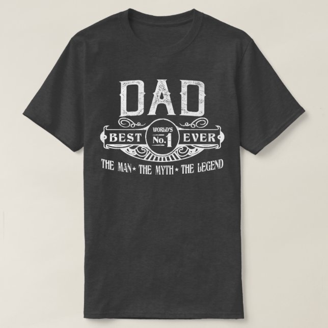 Camiseta Mens Personalized Dad Best No  (Diseño del anverso)
