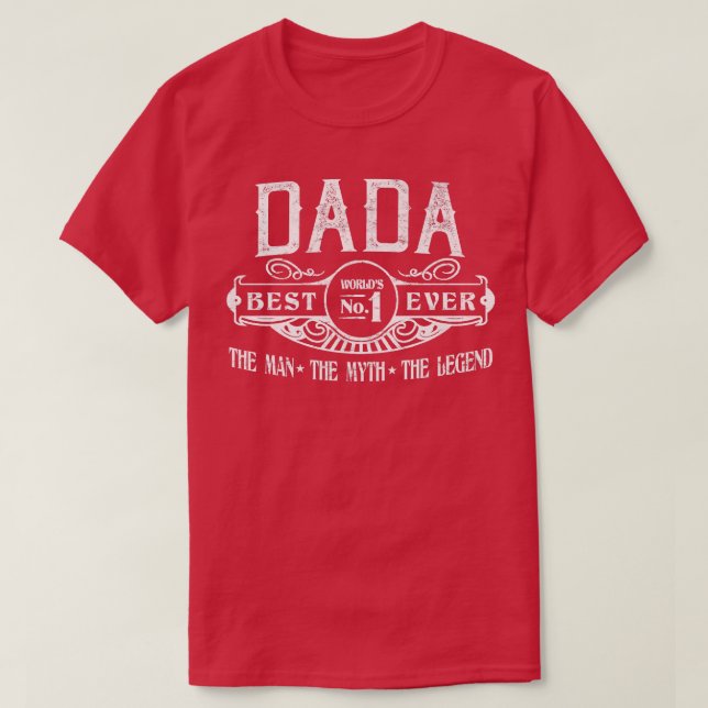 Camiseta Mens Personalized Dada Best No  (Diseño del anverso)