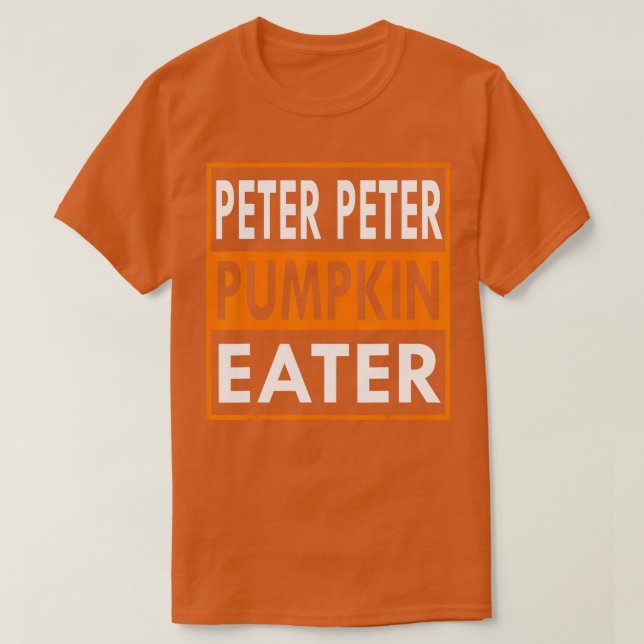 Camiseta Mens Peter Pumpkin Comer Pareja Matanza Halloween (Diseño del anverso)