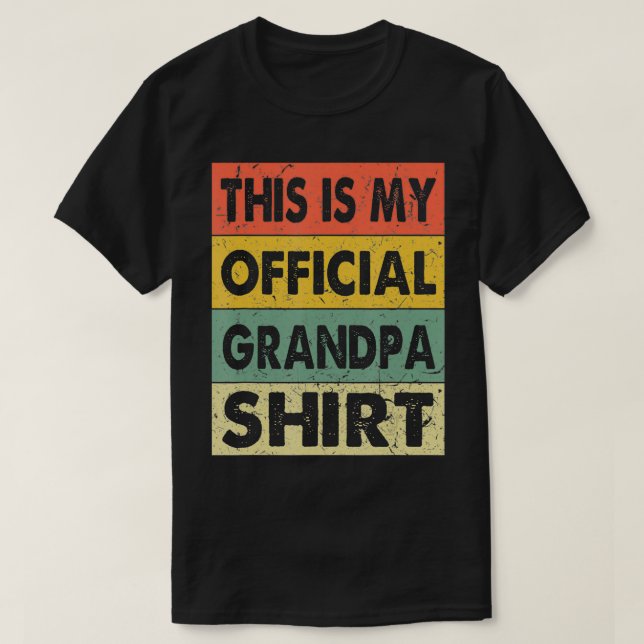Camiseta Mens Ph This Is My Official Grandpa  Pregnancy Ann (Diseño del anverso)