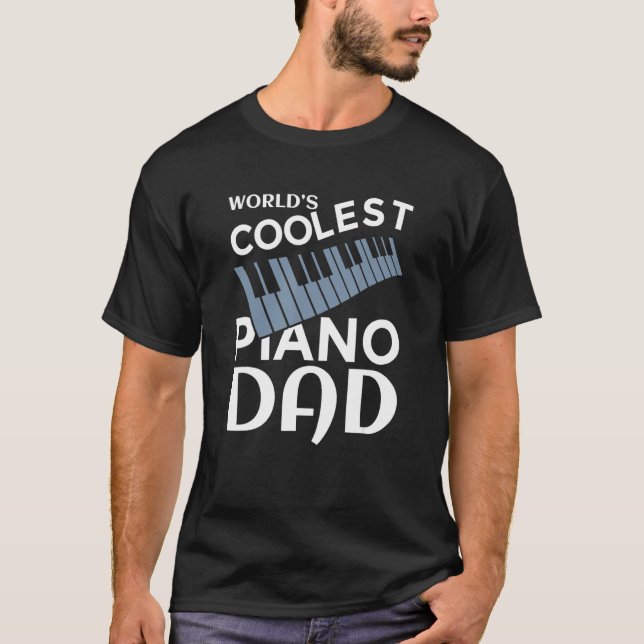 Camiseta Mens Piano Dad Pianist Papa Day (Anverso)