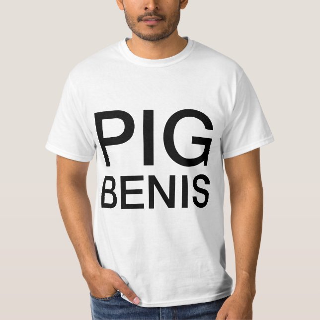 Camiseta Mens PIG BENIS  (Anverso)