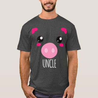 Camiseta Mens Pig Face Kawaii Halloween Costume For Uncle F