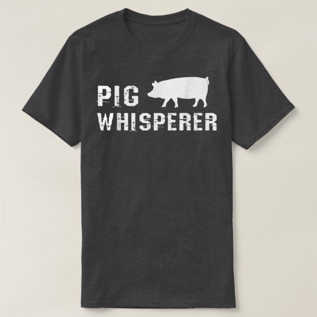 Camiseta Mens Pig Whisperer Piggery Business Farming Meat L (Diseño del anverso)