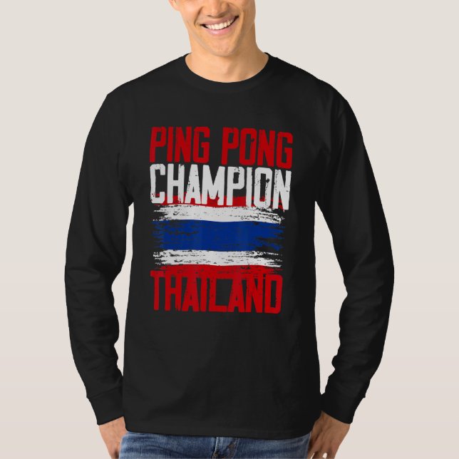 Camiseta Mens Ping Pong muestran la bandera tailandesa (Anverso)