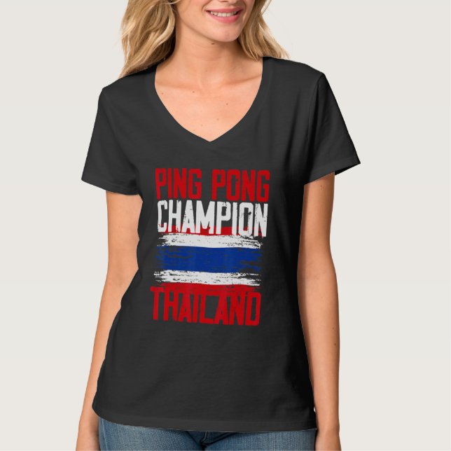 Camiseta Mens Ping Pong muestran la bandera tailandesa (Anverso)