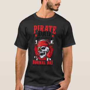 Camiseta Mens Pirate Dad Jolly Roger Freebooter Fathers D