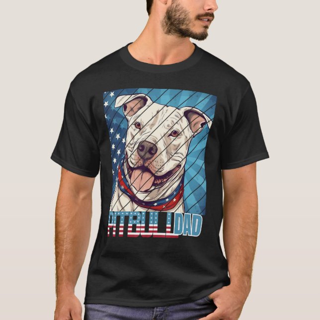 Camiseta Mens Pit bull pitbul Dad (Anverso)