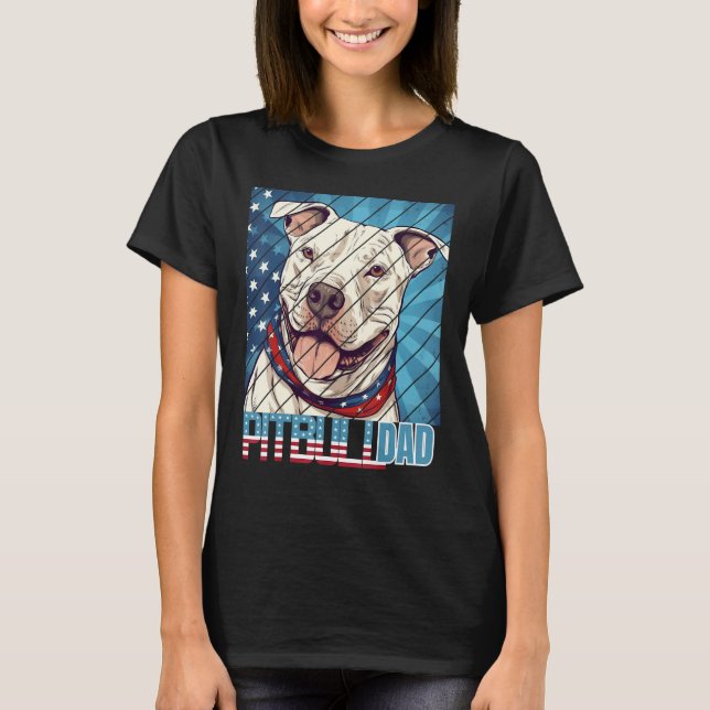 Camiseta Mens Pit bull pitbul Dad For Men (Anverso)