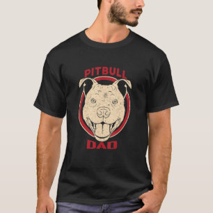 Camiseta Mens Pitbull Dad Mens American Pit Bulldog