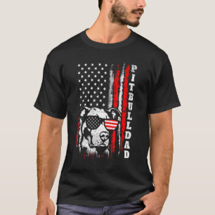 Camiseta Mens Pitbull Dad Pit Bulldog 4 De Julio América