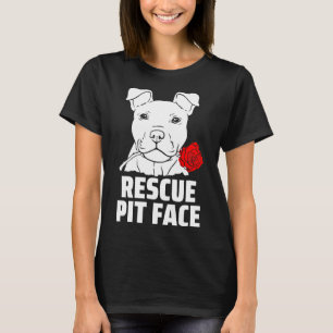 Camiseta Mens Pitbull Rescue Pit Face Funny Cute Pitbull Do