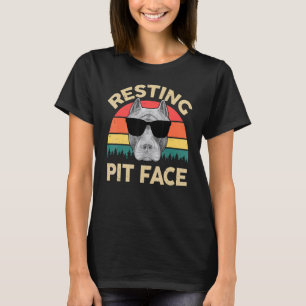 Camiseta Mens Pitbull Resting Pit Face Pitbull Daddy Pitt