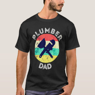 Camiseta Mens Plumber Dad Pipefitter Papa Vintage Retro Sun