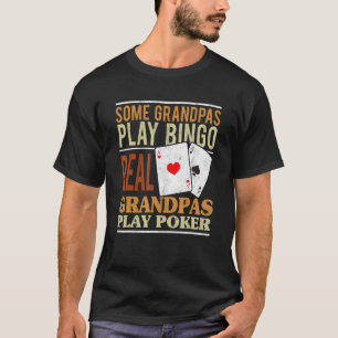 Camiseta Mens Poker Texas Holdem Real Grandpas Juega Poker