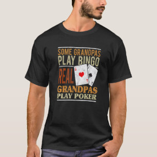 Camiseta Mens Poker Texas Holdem Real Grandpas Play Poker