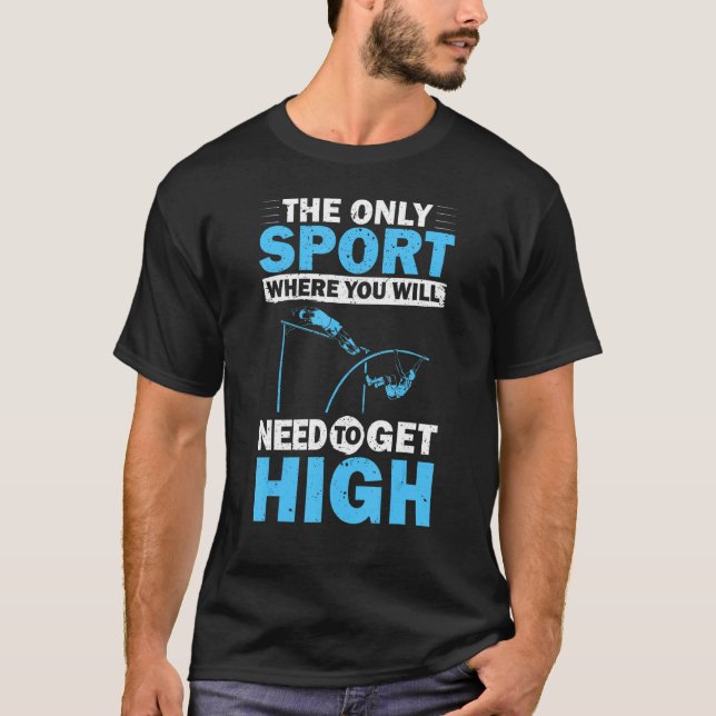 Camiseta Mens Pole Vault Atlete Pole Jumper Pole Vaulage (Anverso)